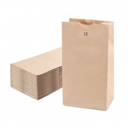 Bag Paper Kraft 12Lb Hd 400/Bdl 13.75X7X4.5  44140105A