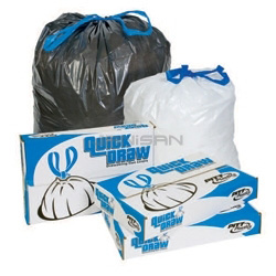 Black Quick Draw Can Liner, 32 gal, 1 mil, 33x39\", 150/CS  6416003