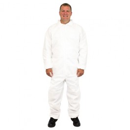 White SMS Coveralls (5XL) - 25/CS The Safety Zone 700319