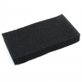 14\" x 20\" Black Stripping Pad for Clarke Boost - 5/CS Nilfisk Advance AD997022