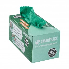 SmartRags Microfiber Cleaning Cloth, Green, 12\"x12\" (50 ct)  M950G