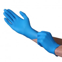Blue Nitrile Powder-Free Gloves (4 mil) - 100/BX  A18A1-P