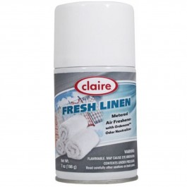 Claire Air Freshener - 7oz Metered Aerosol, Fresh Linen (12) Claire HS07918