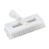 Swivel Poly Scrub Brush Head (White, 8")