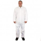 White BB Coveralls (LG) - 25/CS