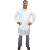 Lab Coat with Pockets (5XL, White)