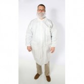 Lab Coat with No Pockets (XL, White)