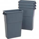 Thin Bin Trash Can (Grey, 23 Gallon)