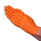 VGuard Orange Nitrile Exam Glove (6 mil, M) - 100/BX