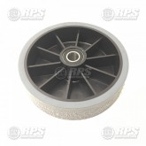 Tire Grey Poly 8 OD X 2 W w/ Bearing