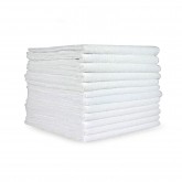 Microfiber Cloth Towels, White, 16x16"