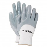 ROC® 3/4 Nitrile Dipped Gloves, Gray, Size 10
