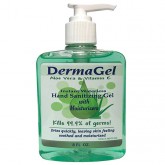DermaGel Waterless Moisturizing Hand Sanitizer, Pump Bottle - 8 x 24oz