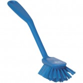 Dish Brush w/ Scraping Edge, 11", Blue